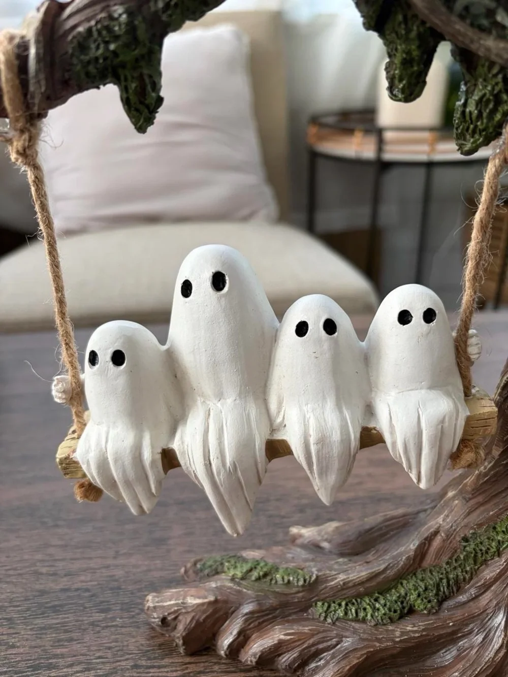 Halloween Ghost Swing Home Wall Decor - White